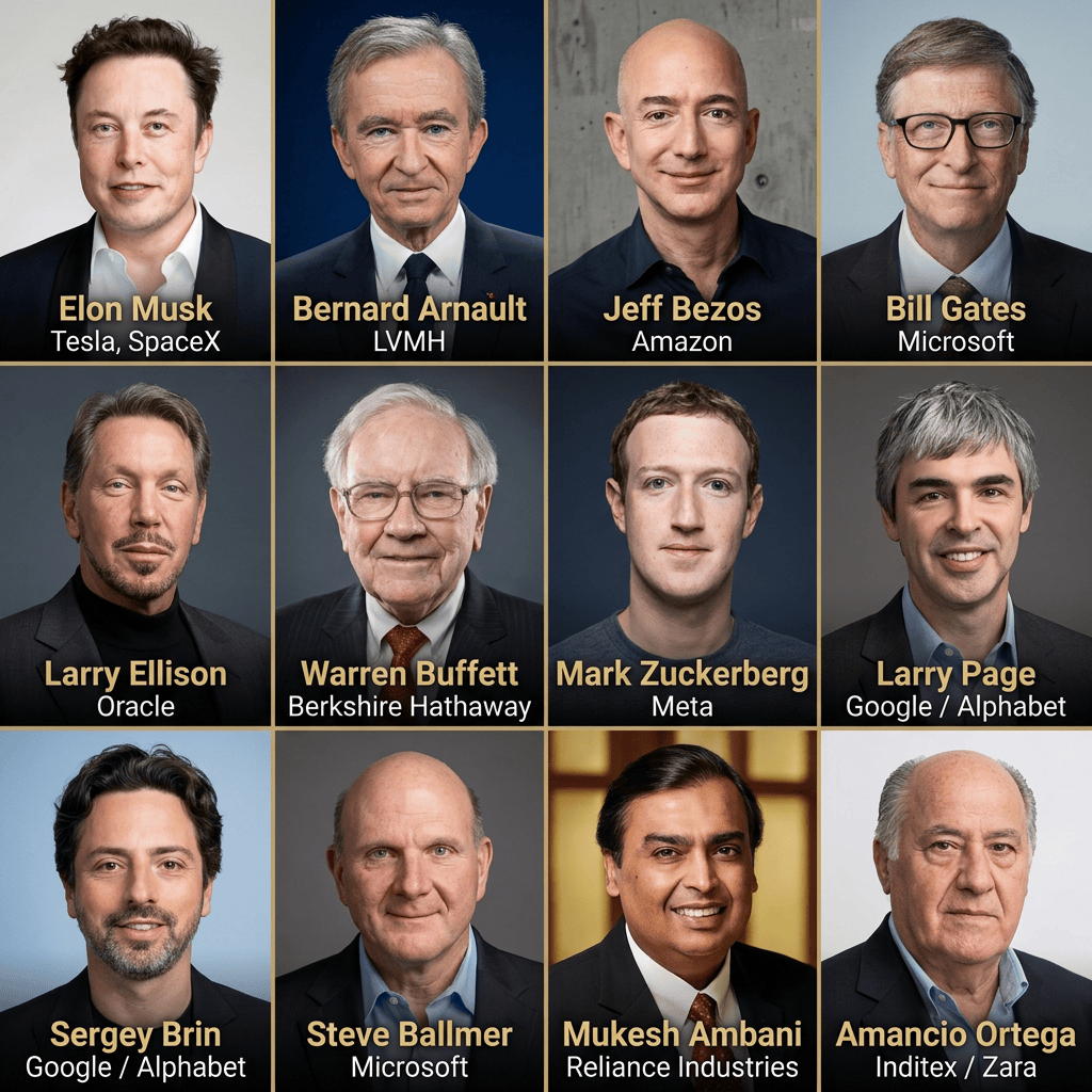 Group of business leaders posing outside a glass conference building for photographers